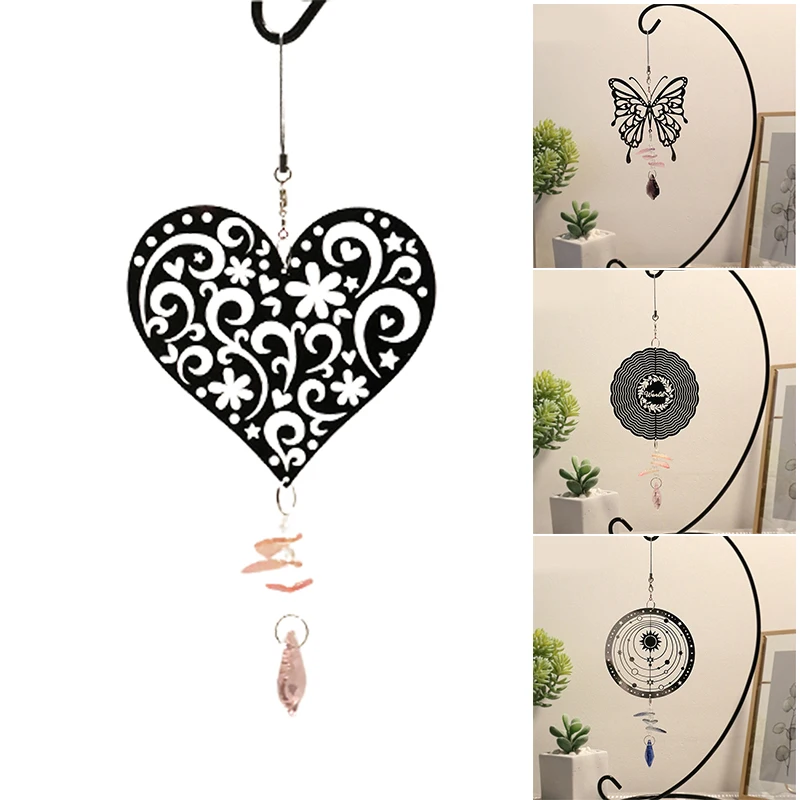 

2021 1pcs Metal Handmade Wind Chimes For Wall Window Door Wind Bell Hanging Ornaments Vintage Home Garden Courtyard Decoration