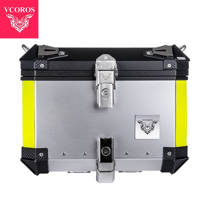 للبيع VCOROS-حقيبة أمتعة للدراجات النارية من سبائك الألومنيوم X40 X60 ، صندوق تخزين علوي ، صندوق خلفي ، صندوق أدوات خوذة مقاوم للماء