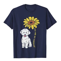 you are my sunshine bichon frise sunflower dog lover gift t shirt tops tees prevalent camisa cotton men top t shirts cool
