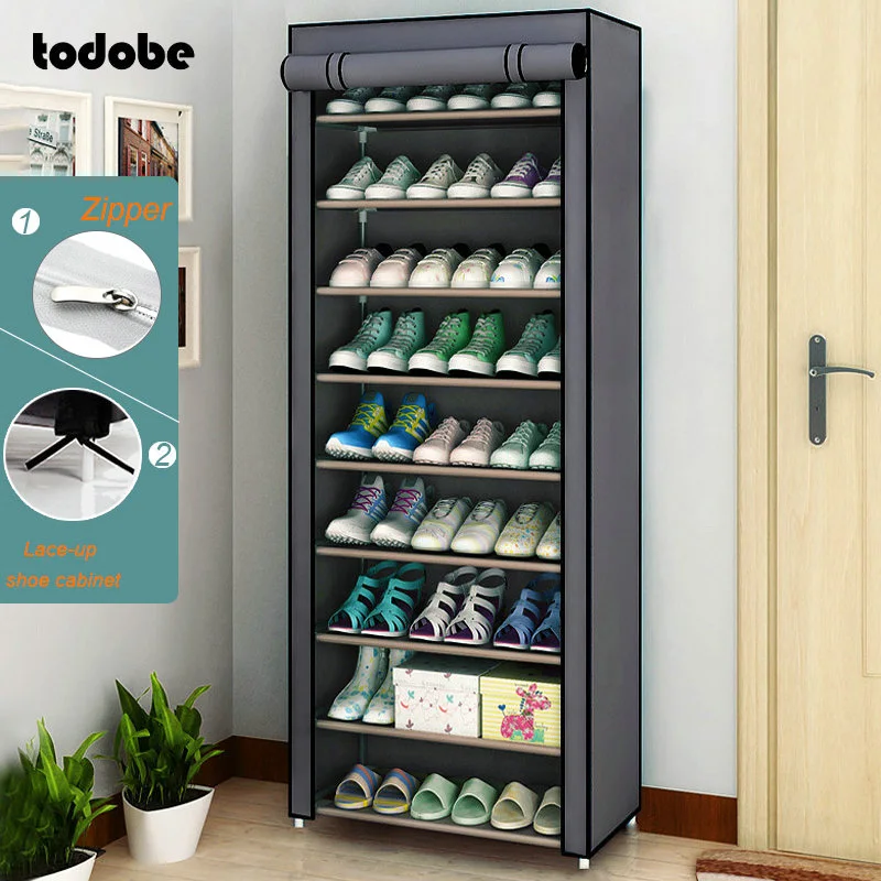 

Multi-layer Simple Shoe Cabinet DIY Assembled Space-saving Shoe Organizer Shelf Home Dorm Storage Closet Dustproof Shoes Rack