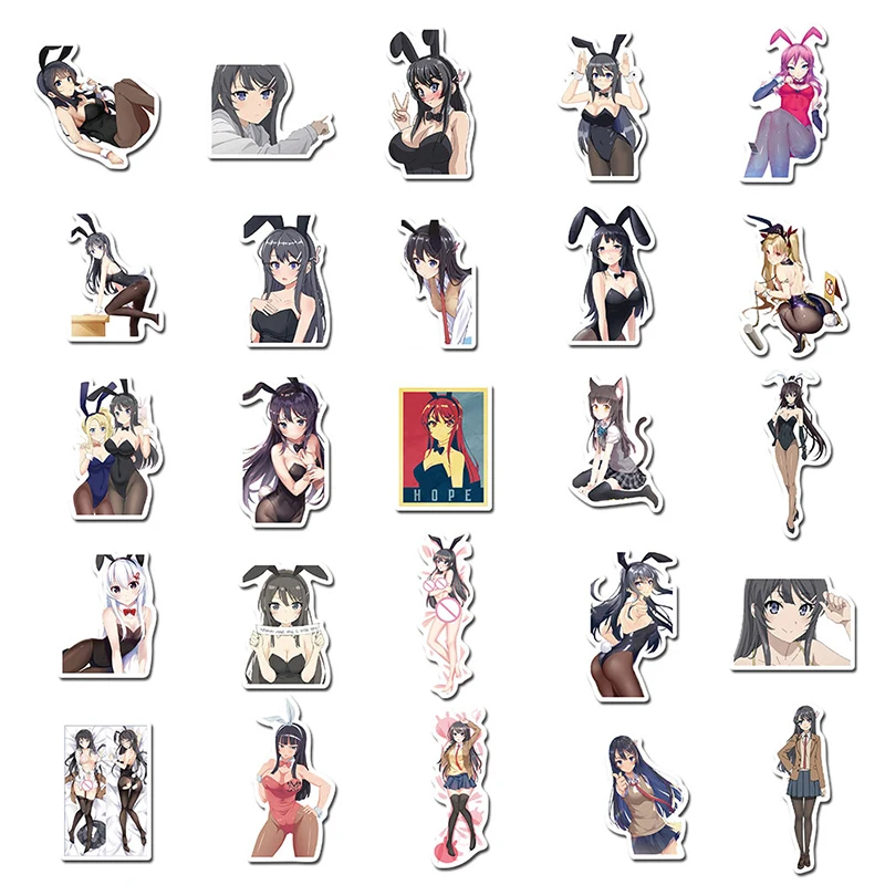 Сексуальные Стикеры для скейтборда s Girl Waifu Pinup аниме стикеры велосипед гитара