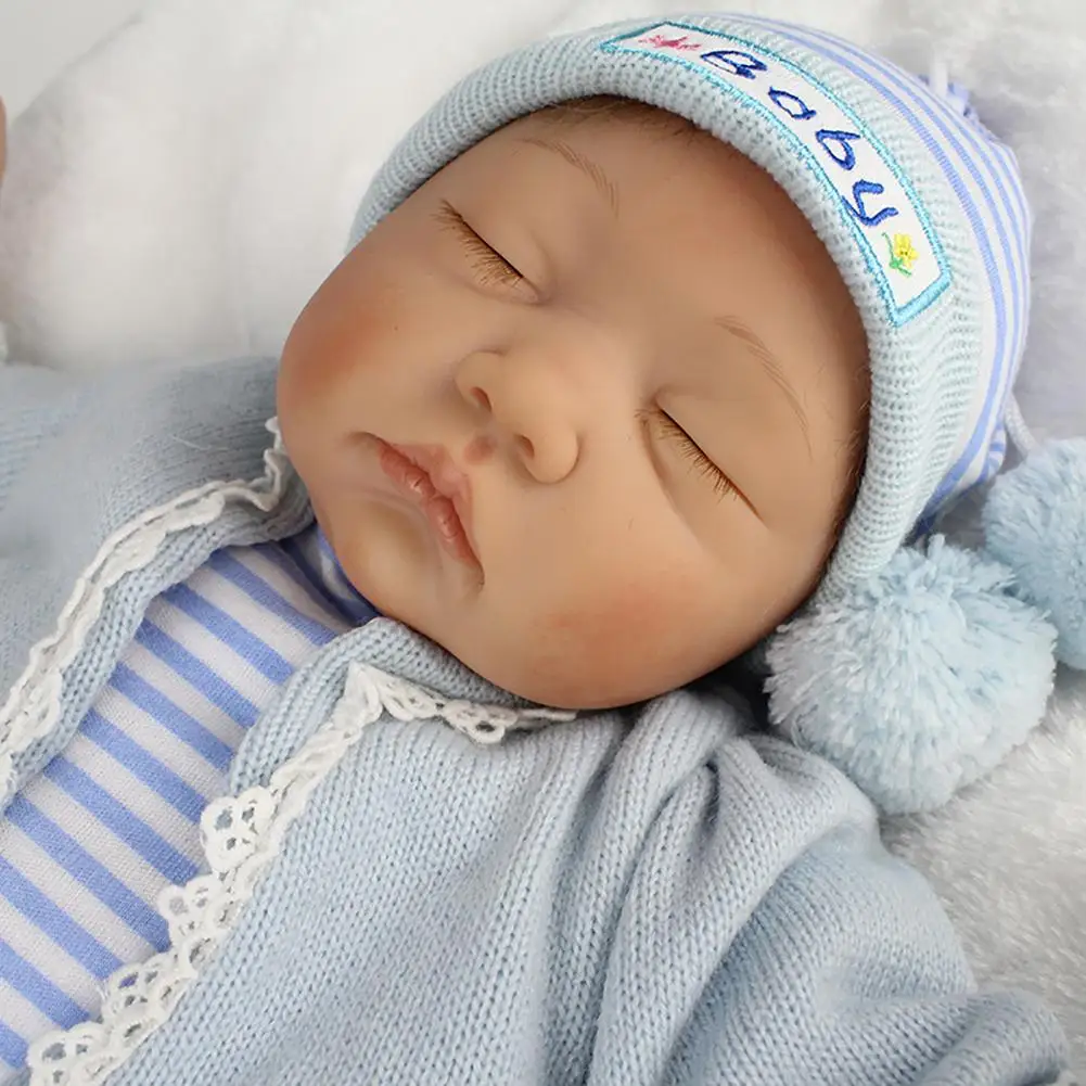 

Handmade Reborn Newborn Dolls Vinyl Silicone Baby Boy Doll Children Kids Funny Xmas Toddler Full Lifelike Body Birthday Gifts