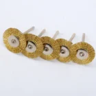 5 шт. 3,17 мм хвостовик Медь щетки колеса провода Dremel аксессуары мини-дрель ШЛИФОВАЛЬНЫЕ шлифовальный для шлифовальный станок вращательного бурения инструменты с фокусным расстоянием 25 мм