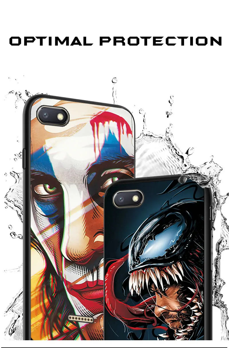 Для Xiaomi Redmi 6A 7A 8A чехол-накладка на Redmi Note 6 7 Note 8 Pro Мстители Venom ЧЕРНЫЙ ТПУ чехол для телефона бампер для Redmi Note 8T