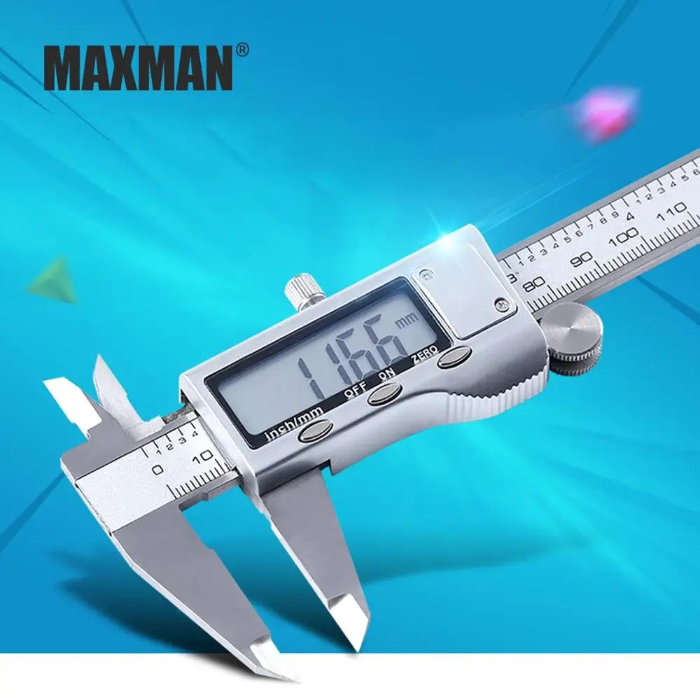 Цифровой штангенциркуль MAXMAN электронный нутромер из нержавеющей стали 0 300 мм 1 5 в
