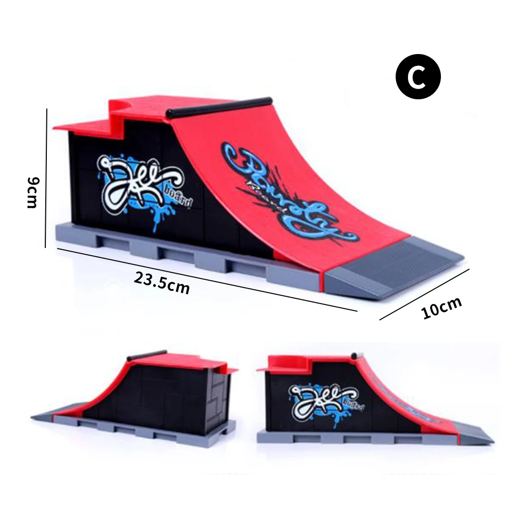 

Finger Skateboard Set Deck Scene Combination Training Games Kids Toy With Ramp ABS Removable Mini Track Gift Playing Park Site