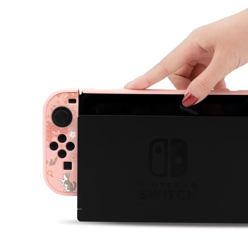 Жесткий чехол Geekshare Nintendo Switch для с изображением милого кота героя мультфильма