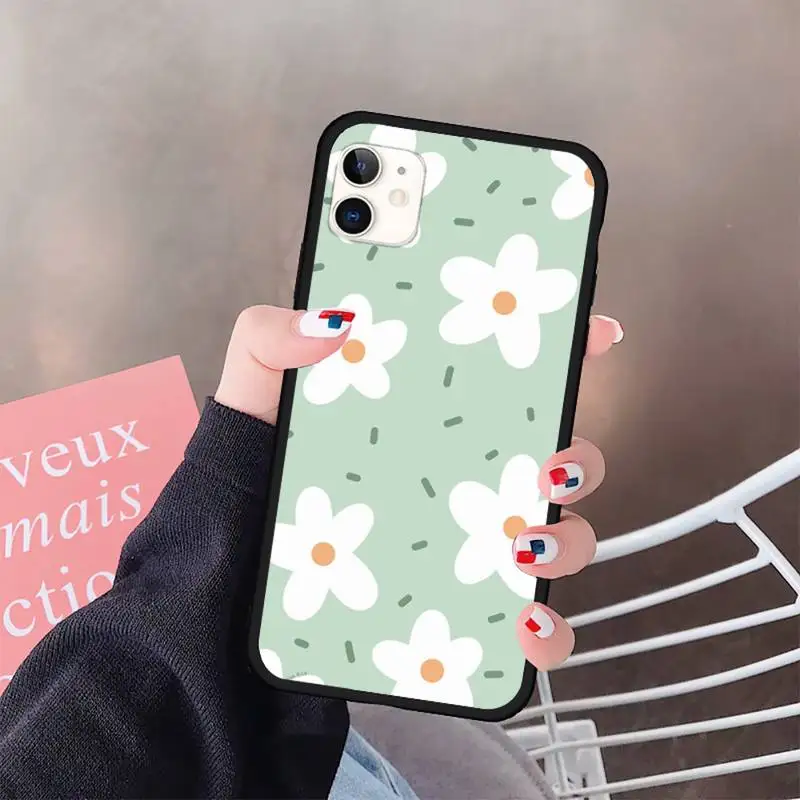 

Flowers pink design painting Phone Case for iPhone 11 12 pro XS MAX 8 7 6 6S Plus X 5S SE 2020 XR mini