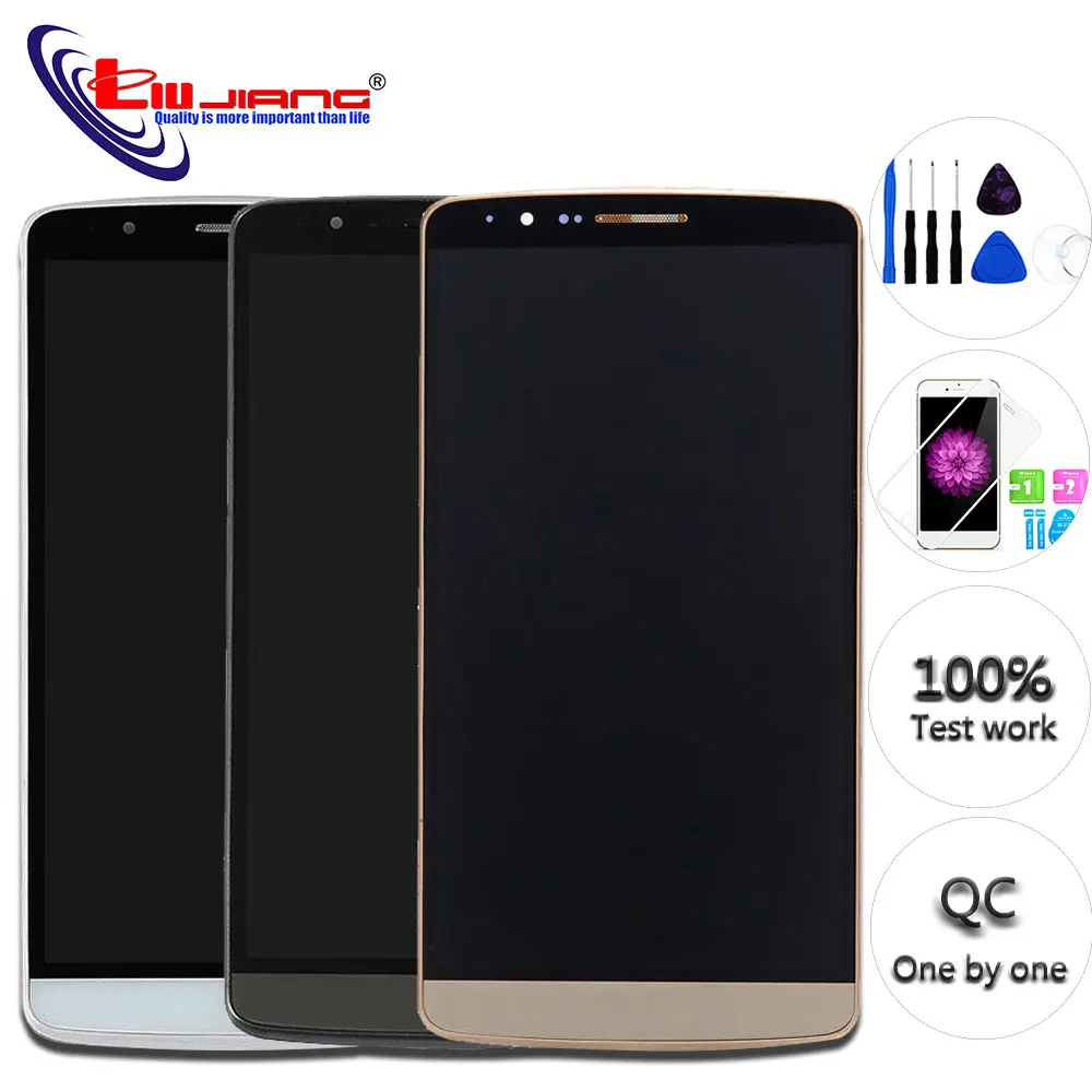 Оригинальный экран для LG G3 D850 D851 D855 ЖК дисплей с дигитайзером в сборе рамкой