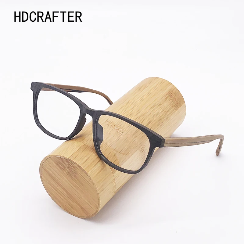 

HDCRAFTER Wooden Optical Glasses Frame Men Ultralight Square Myopia Prescription Eyeglasses 2019 Male Wooden Full Eyewear