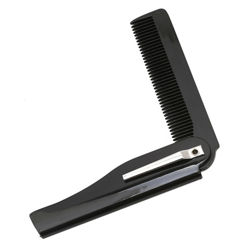 1PC Portable Folding Knife Hair Combs Travel Commercial Plastic Small Comb For Men Special Head Moustache | Красота и здоровье