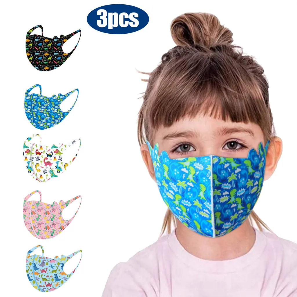 3 шт. детская маска для рта с динозавром | Безопасность и защита