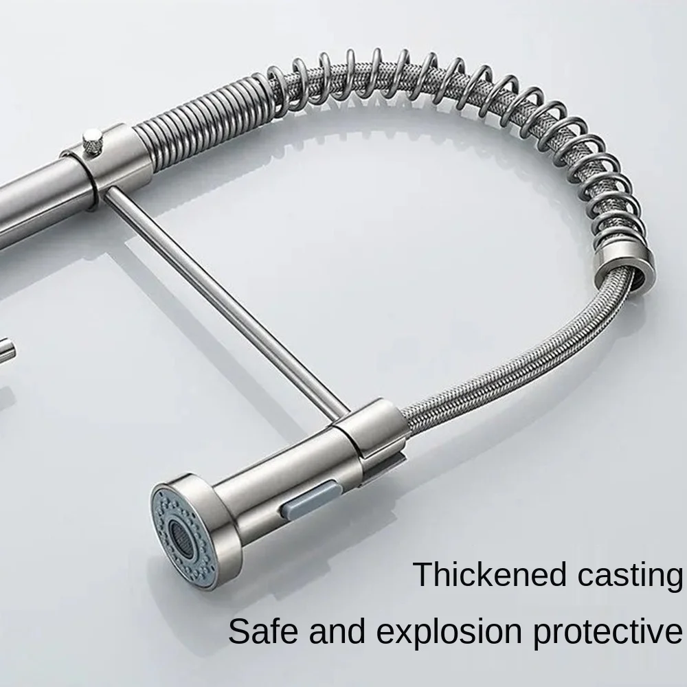 Смеситель кухонный с выдвижным краном кран для горячей и холодной воды черный