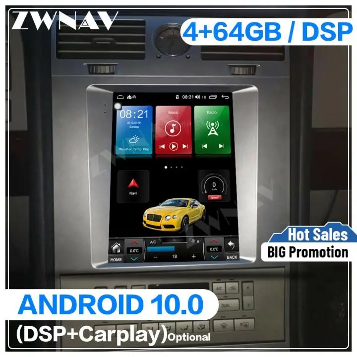

Tesla screen Android 10 Car Multimedia Player For Lincoln Navigator 2005 2006 2007-2009 car GPS Navi Auto radio stereo head unit