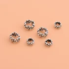 Браслеты из тайского серебра 925 пробы с кристаллами, 10 шт.