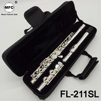 music fancier club intermediate standards flute 211 student flutes silver plated 16 holes closed hole with case
