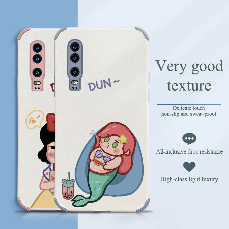 

Mermaid Enjoying Phone Case For Huawei P30 P30Pro P30Lite Pro Lite Liquid Silicone Cover
