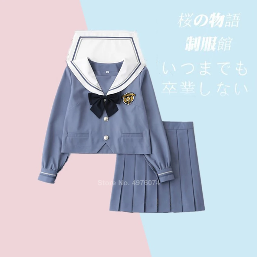 Студенческий костюм JK в японском стиле школьная униформа для девочек с коллажем