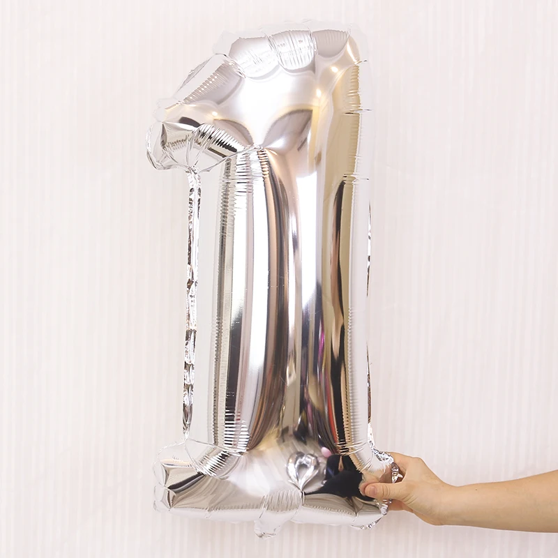 

8 16 32 40 inch silver 0 1 2 3 4 5 6 7 8 9 number foil balloons wedding event christmas halloween festival birthday party B11-33