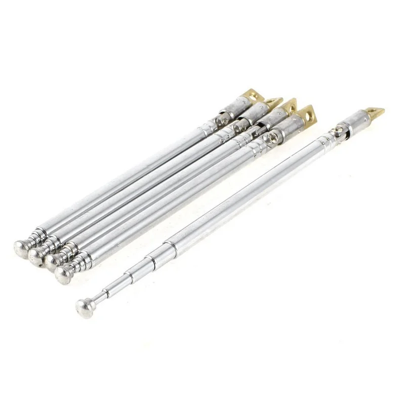 5 Pcs 32cm Length Section Telescopic AM FM Radio Antenna 180 Degree | Электроника
