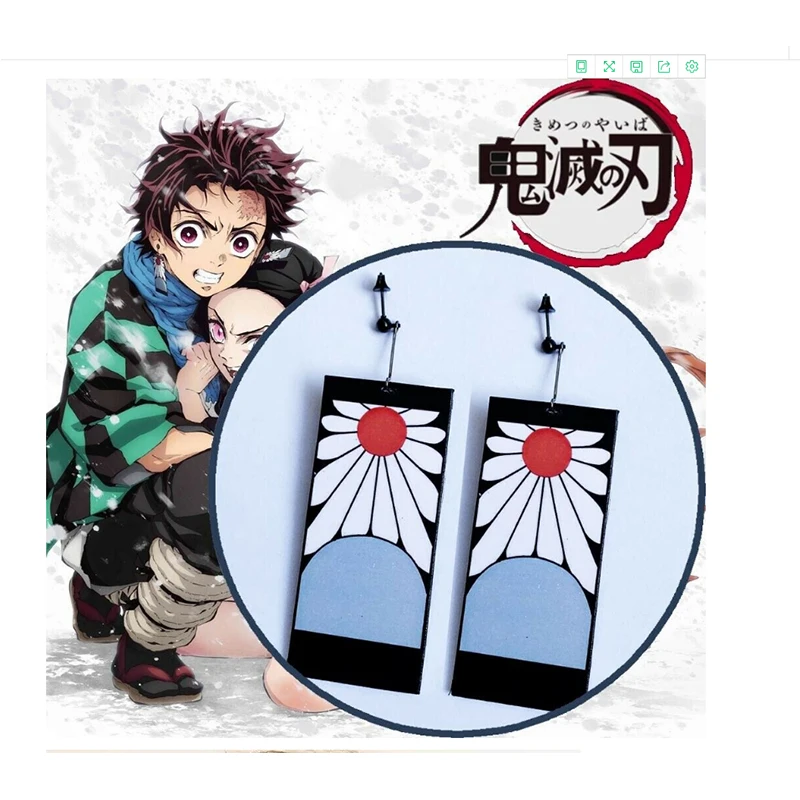 

Cartoon Earrings For Women Anime Demon Slayer Kimetsu No Yaiba Blade Of Ghost Earrings Cosplay Tanjiro Jewelry