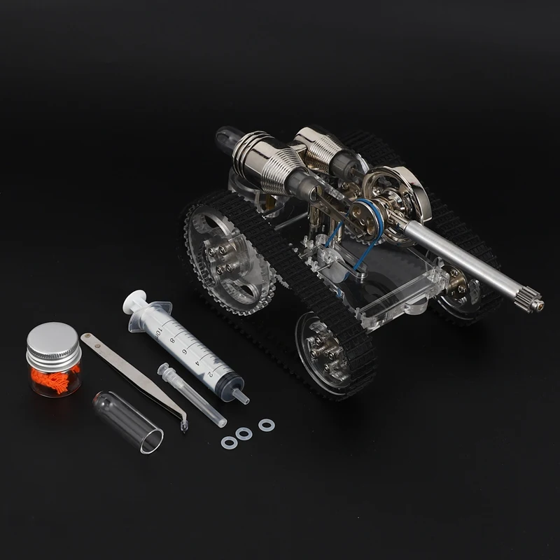 

Stirling Engine Mini Model External Combustion Power Tank Car Science Small Production Experiment Toy Gift