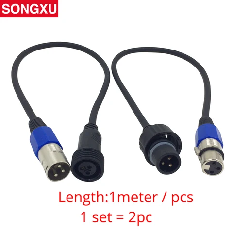 Songxu 2 м Длина 3-контактный подключение сигнала DMX кабель сигнала XLR соединения DMX512 Свет этапа кабель Провода мужской /sx-ac009