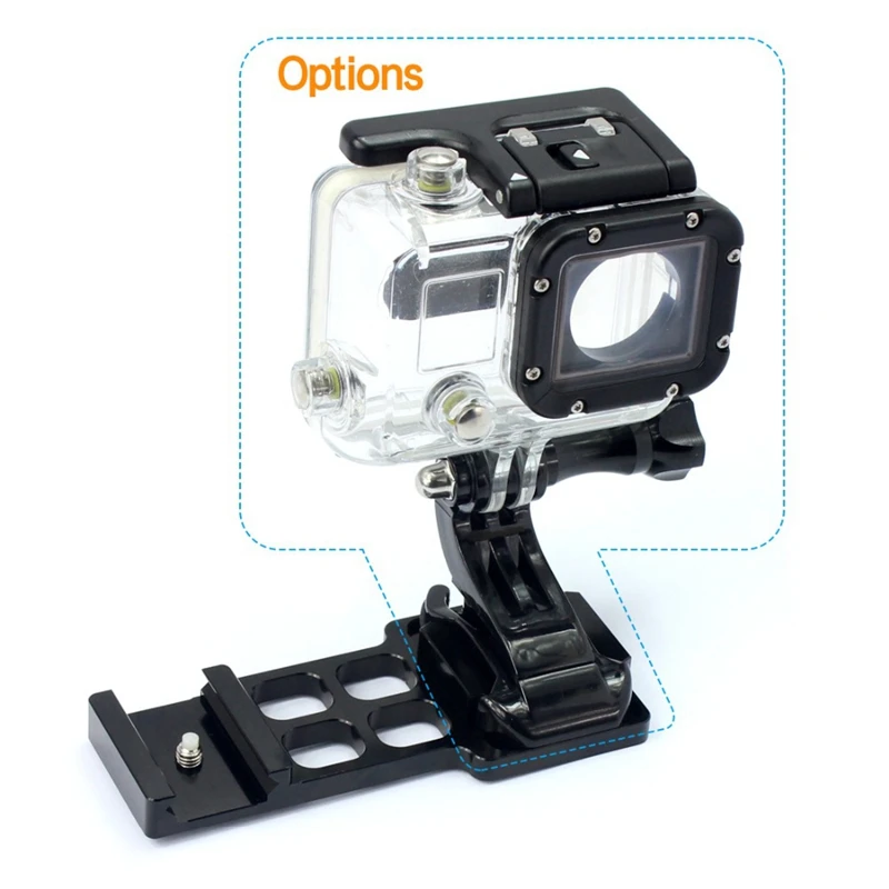 CNC алюминиевое 20 мм Боковое крепление для GoPro Hero 1 2 3 4 5 xiaomi yi /Gitup аксессуары