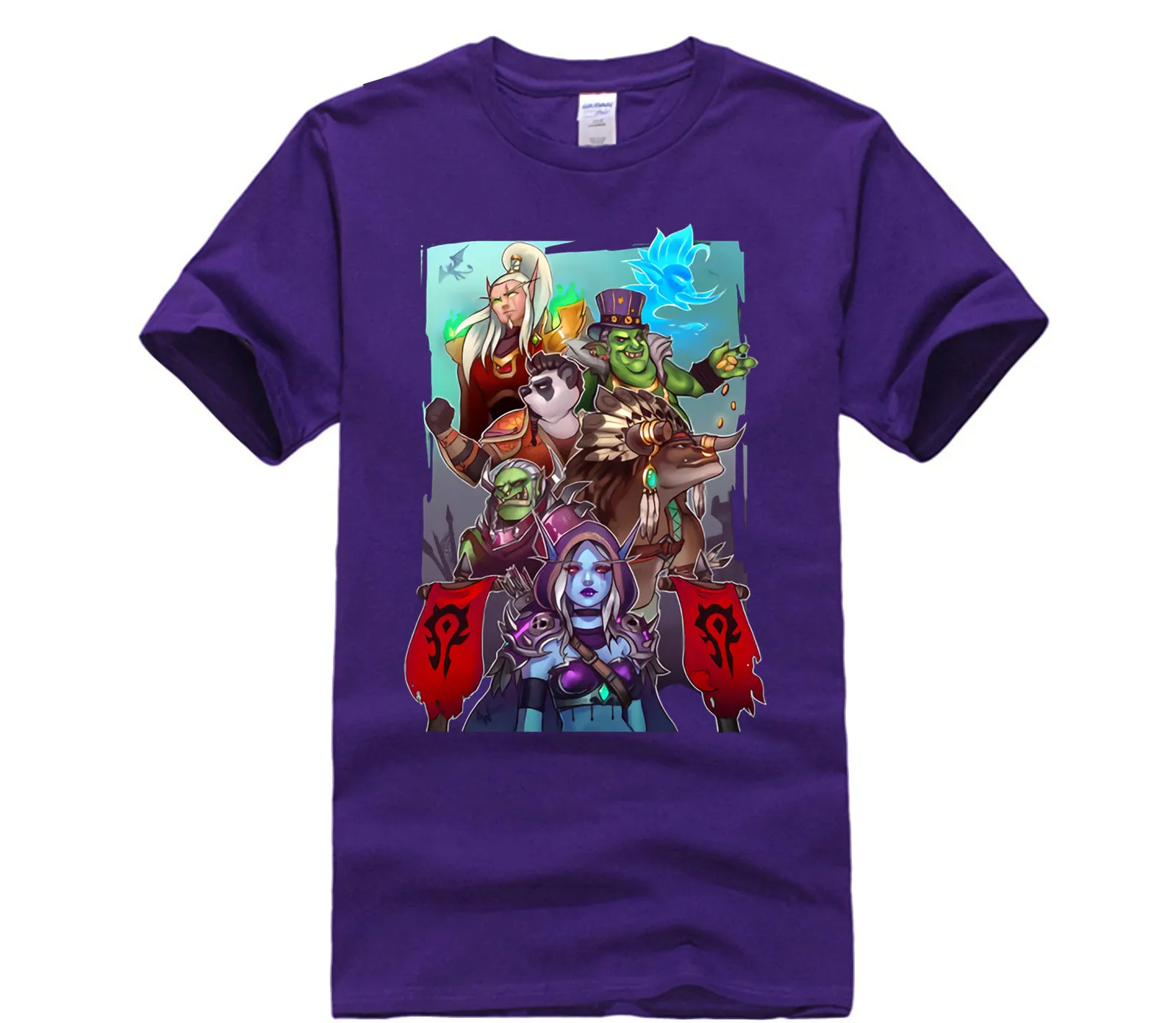 

Casual o-neck loose summer T shirt for men World of For the HORDE Fashion Mens Short sleeve T Shirt