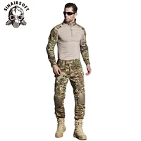 sinairsoft tactical g3 bdu camouflage combat uniform airsoft shirt pants with knee pads military multicam hunting camo clothes