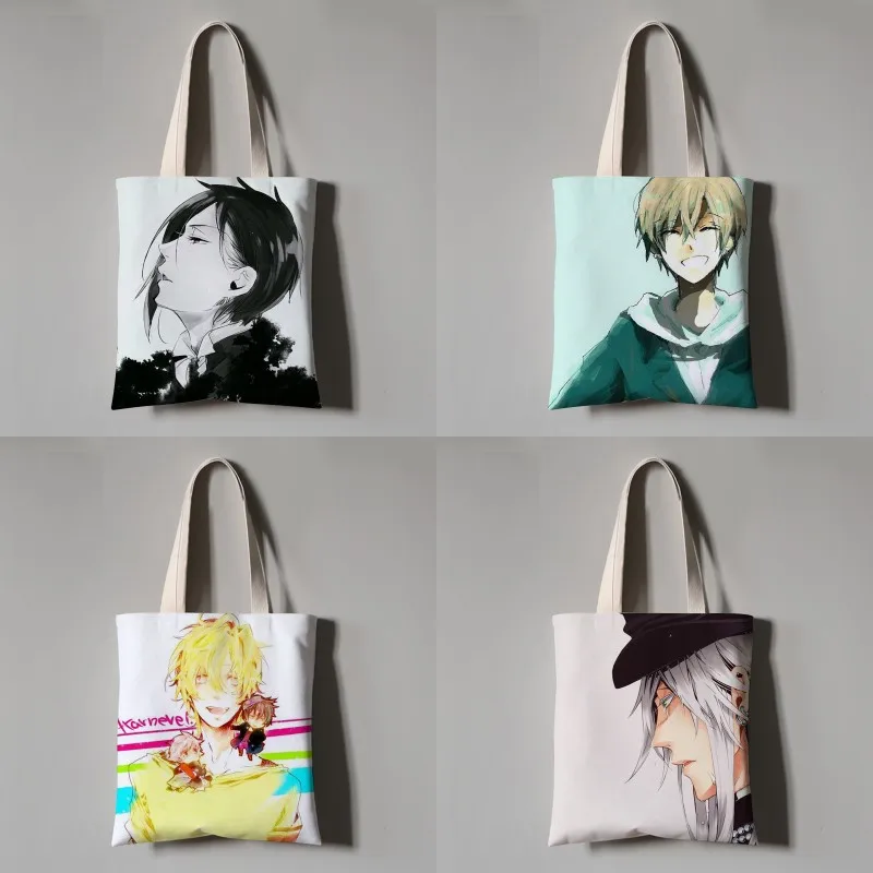 Холщовая Сумка на плечо с мультяшным принтом Аниме Черный Батлер сумка для