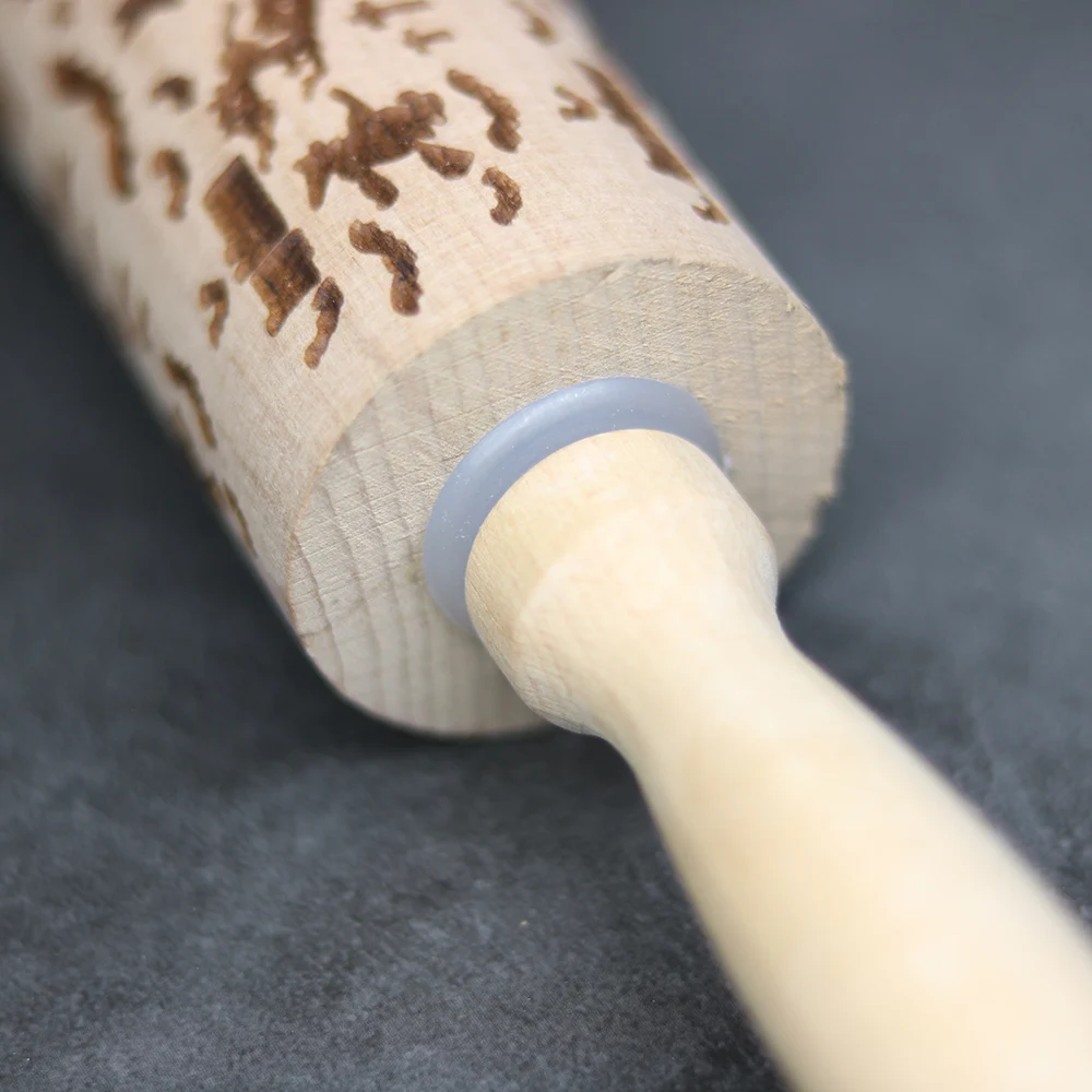 Новинка деревянная Скалка на Рождество елка олень Хэллоуин с принтом в виде