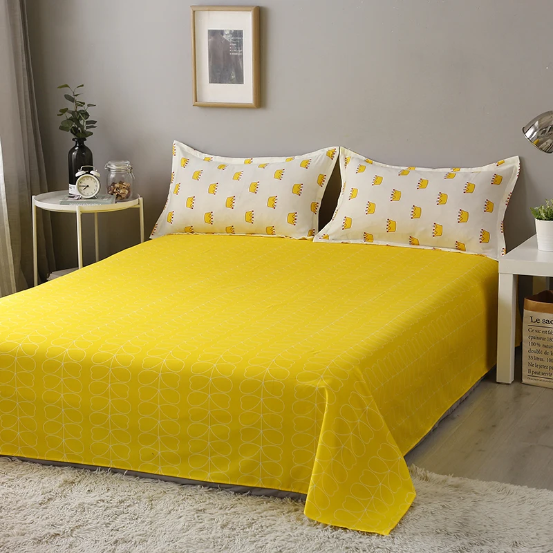 Домашний текстиль желтый комплект постельного белья 3/4 шт. геометрический