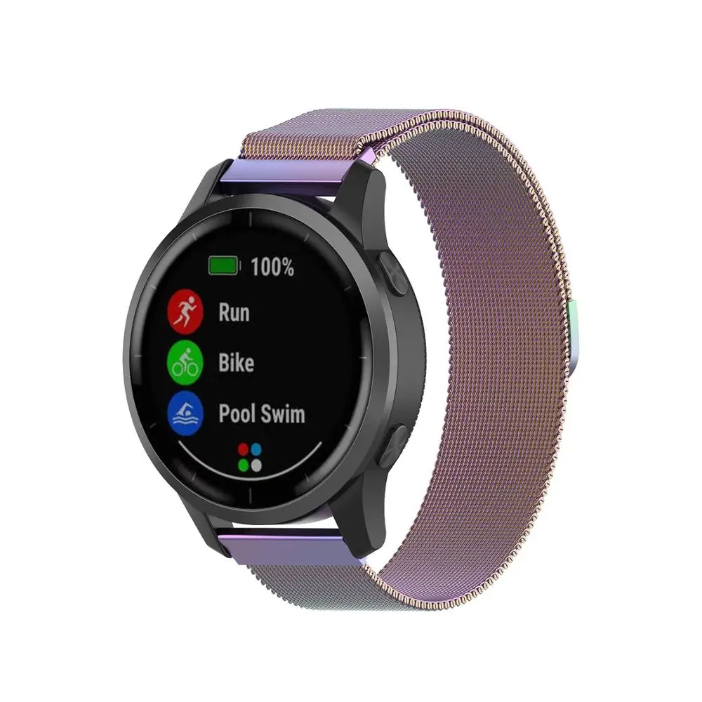 COMLYO, 22 мм, Смарт-часы, браслеты на запястье для Garmin vivoactive, 4 ремешка, Миланский ремешок для часов, браслет на запястье Garmin Vivoactive4