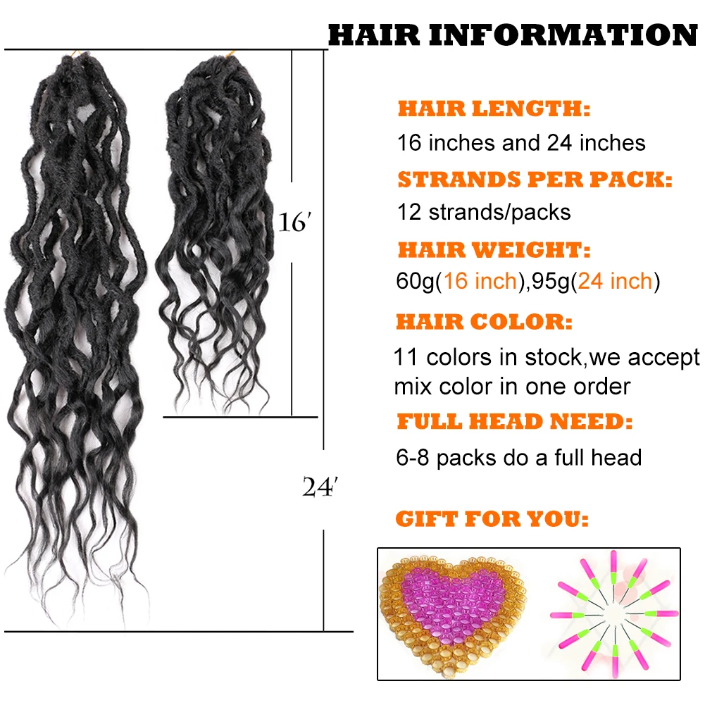 Богини локс цыганские крючком волосы вьющиеся искусственные богемные локоны 14