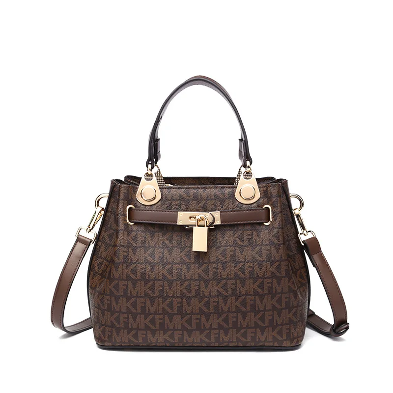 

Womens Bag Female 2021 New Fashion All-Match Letter Printing Platinum Handbag Hit Color Large Capacity