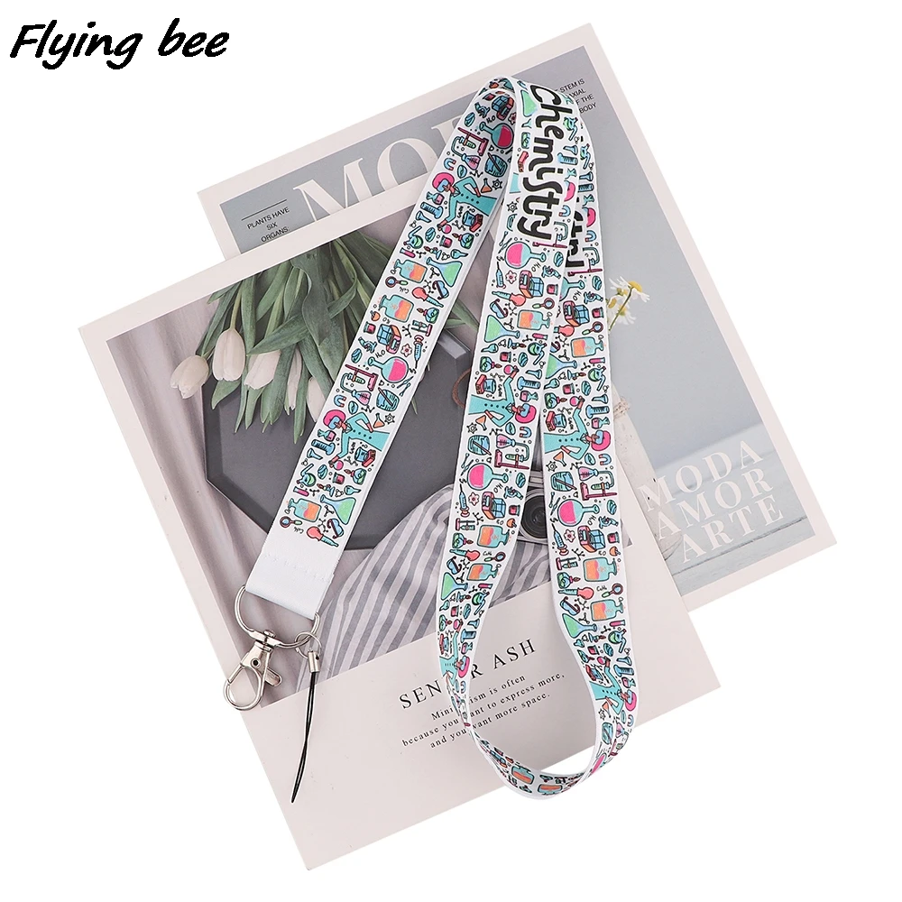 

Flyingbee Chemistry Subject Test Tube Chemical Experiment Supplies Lanyard Card Holder Student Hanging Neck Phone Lanyard X2015