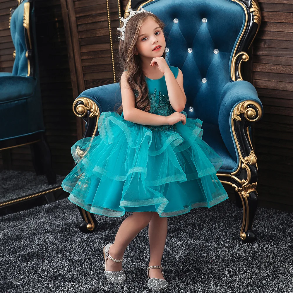 Новинка 2021 летнее платье принцессы для маленьких девочек кружевная пачка с