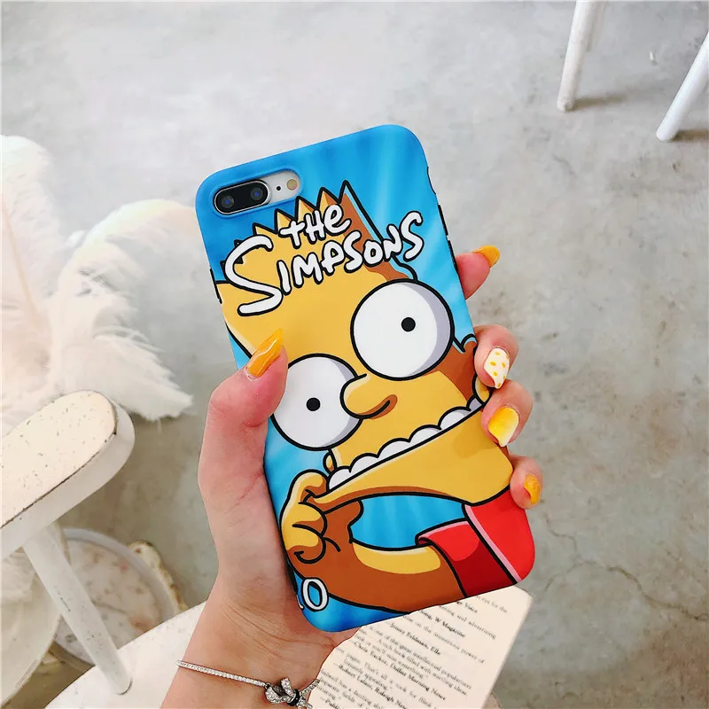style 2 Чехол для телефона аниме Симпсоны для iPhone X, 6, 6 S, 7, 8 Plus, чехол для iPhone XR, XS MAX, милый мультяшный чехол с кроликом, чехол для iPhone 7, чехол для iPhone 11, 11pro, 11peo Max, чехол, Fundas - Цвет: style 2