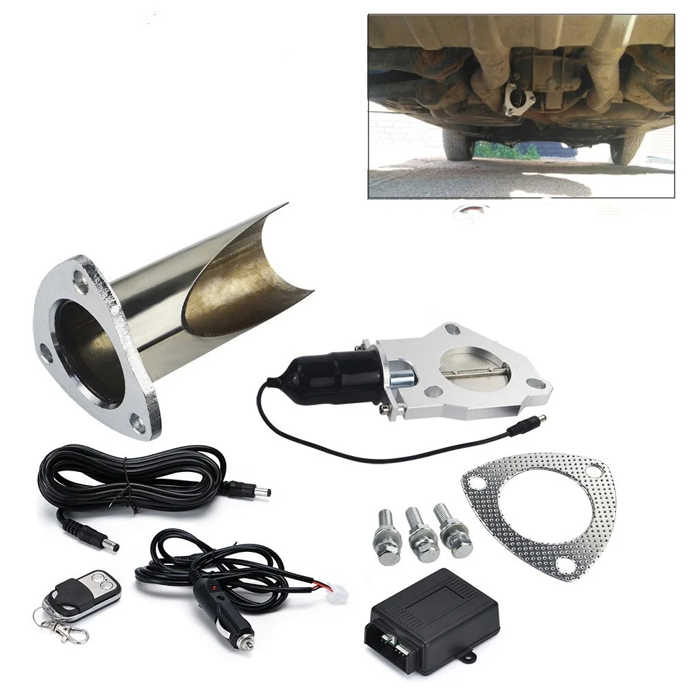 

2.5" / 3" Electric Stainless Steel Exhaust System Exhaust Cutout CutOut Valve With Remote Control Be Cut Pipe Exhaust CutOut