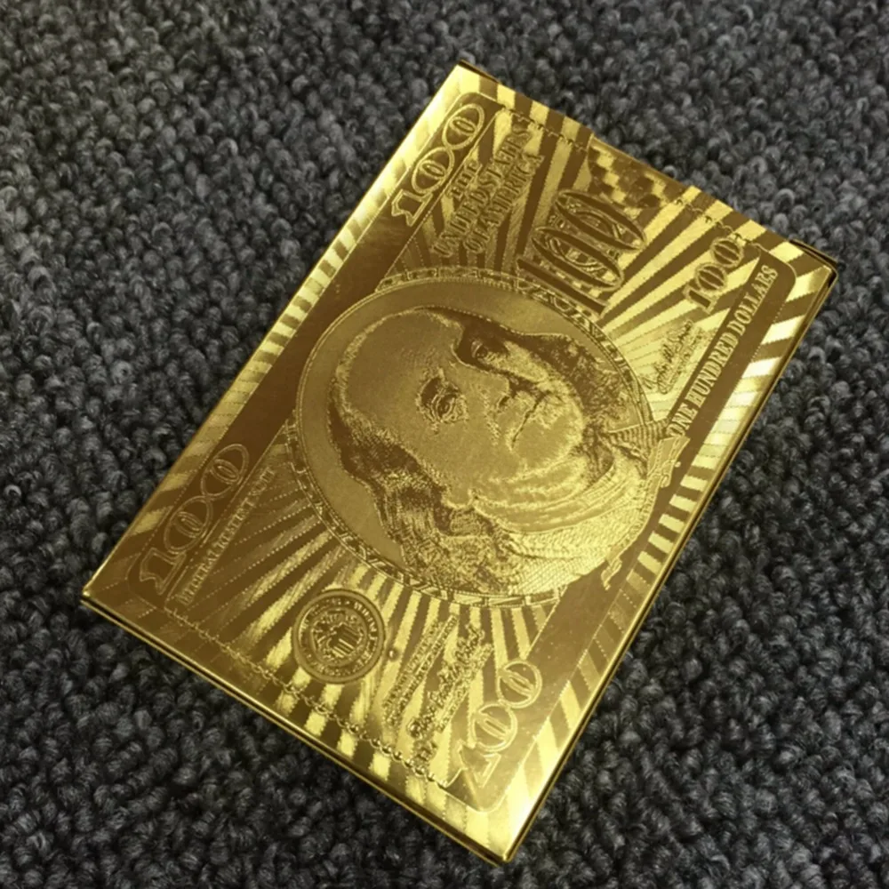 1 набор сертифицированных чистых 24 каратных новых позолоченных покерных