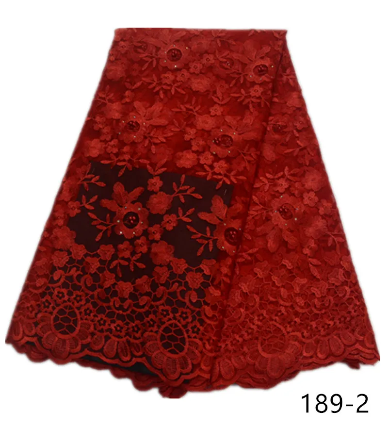 Высококачественная африканская ткань французская кружевная с бусинами Стразы