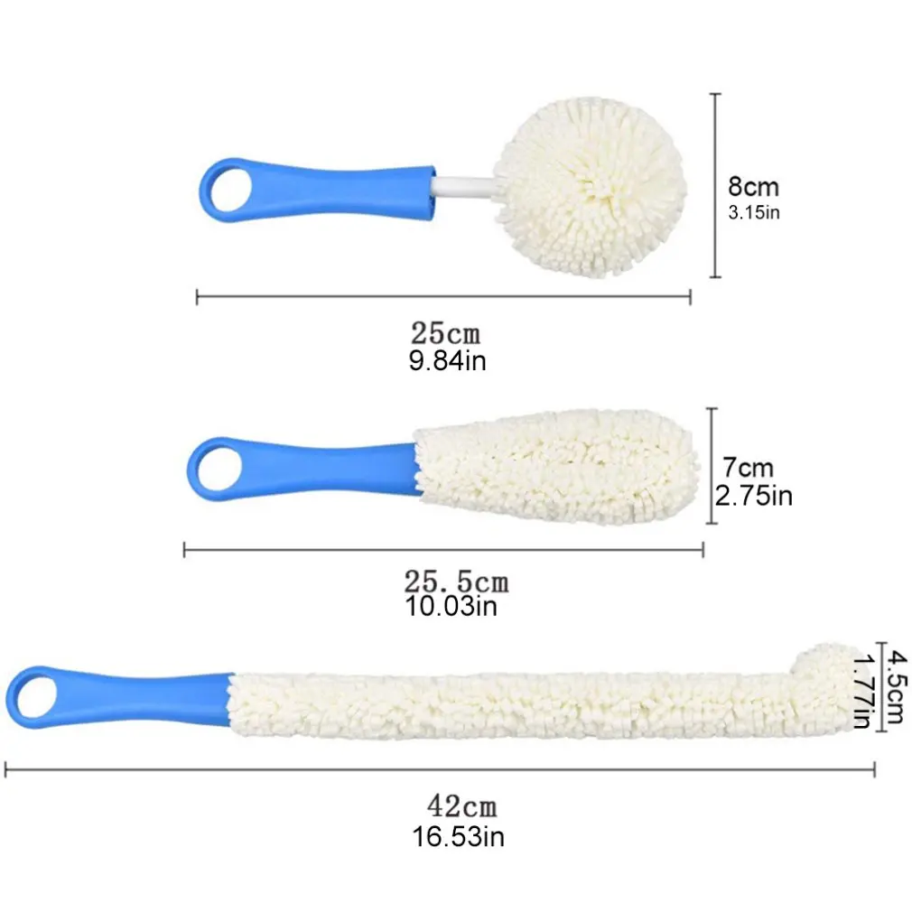 

Soft Foam Wine Bottle Brush For Decanter Cups Flexible Dust Cleaning Brush Win Bar Set Cleaner glass cleaning brush