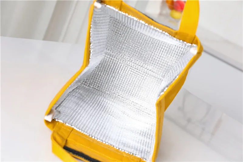 

Hot Sale Fashionable Canvas Lunch Bag Portable Lunch Box Bag Thickened Large Capacity Insulation Handbag Picnic Bag