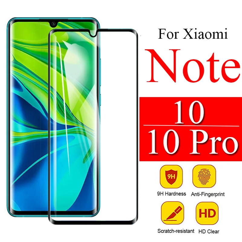 Защитное стекло для Xiaomi Mi Note 10 pro Защитная пленка экрана note10 10pro xiaomei not10 glas 9h 3D |