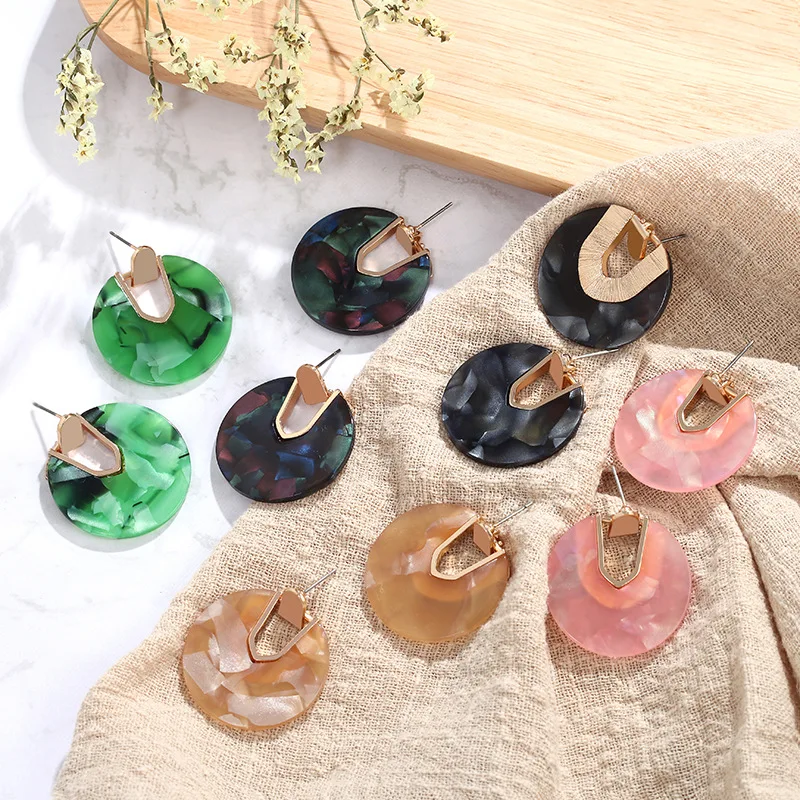 2020 корейский стиль разнообразные серьги гвоздики уникальный дизайн акриловые в