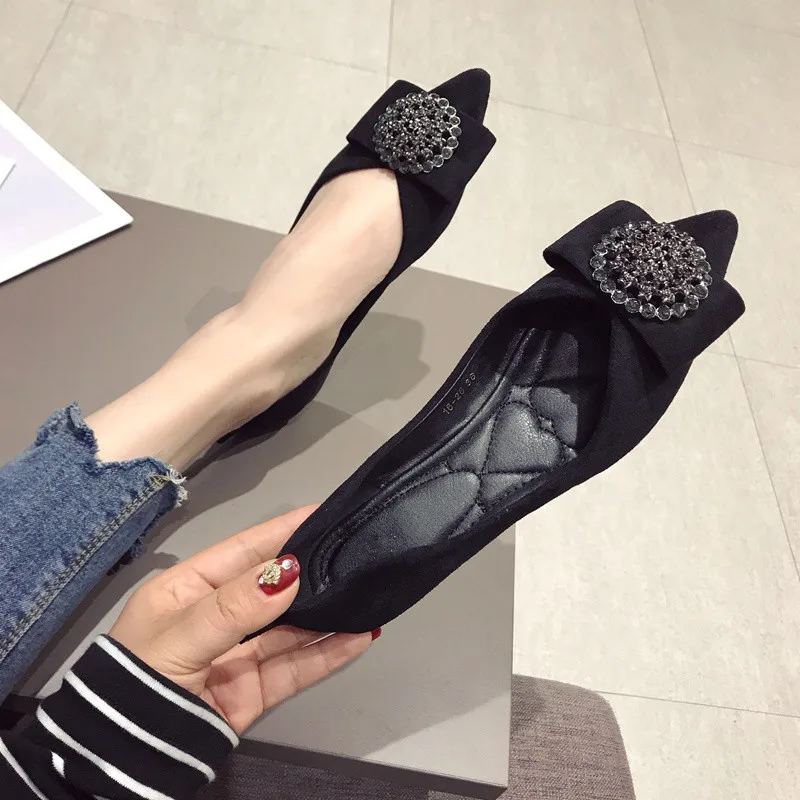 Новый 2021 модные туфли на плоской подошве Женские лодочки элегантные женские с