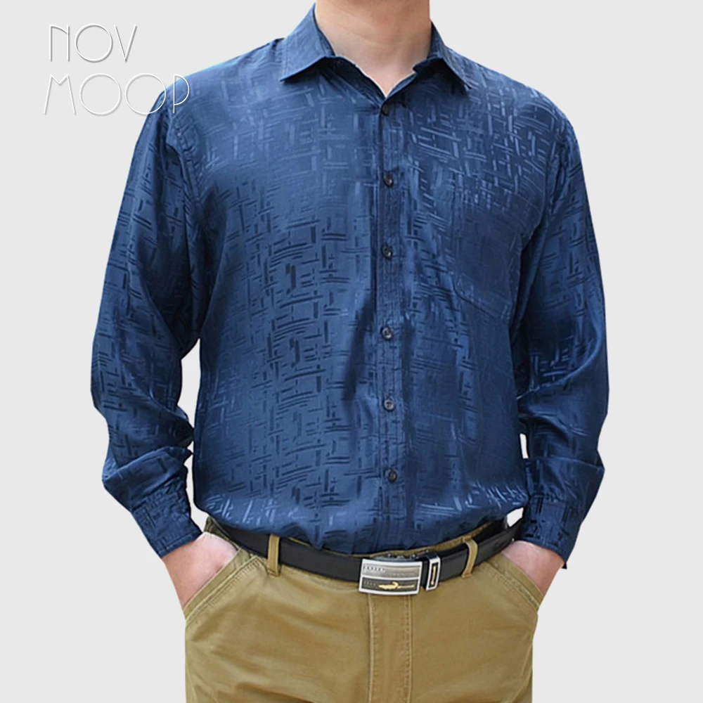 Рубашка мужская с длинным рукавом в клетку из 100% шелка|jacquard shirts|chemise hommecamiseta masculina |