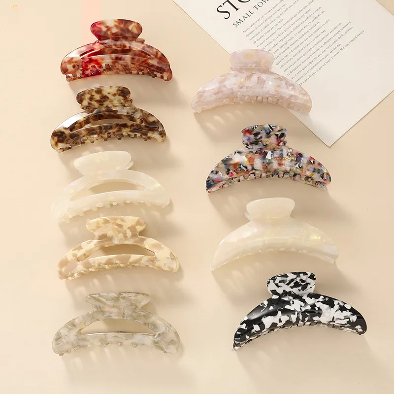 

High-end Acetate Large Plate Hair Claw Fashion Hair Accessories Women Temperament Back Head Clip Boutique Cute Hairpin Headwear