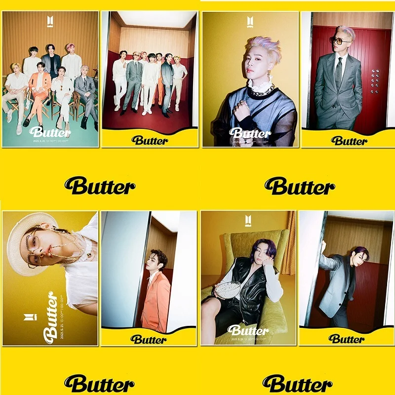 KPOP Bangtan Boys Digital Single BUTTER Peripheral Poster Pictorial Photo Hanging Picture Kim Tae Hyung wholesale link for astro game tae kim